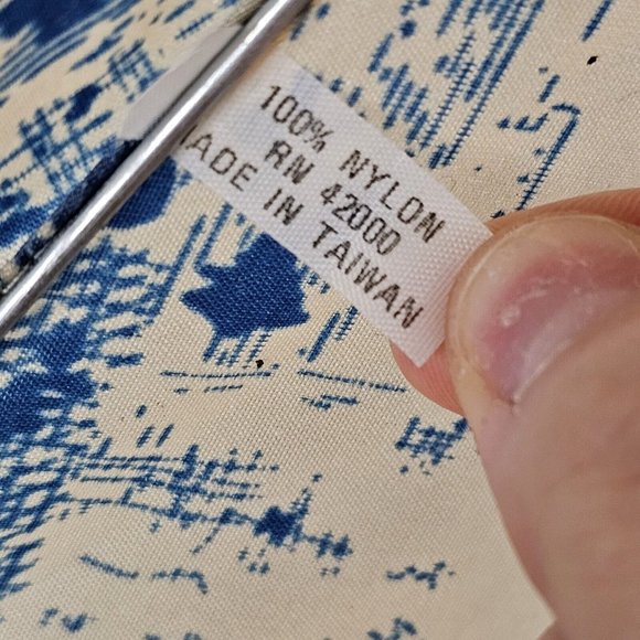 Vintage NEW YORK CITY Skyline‎ Compact Rain Umbrella 32” Wood Handle Cream - Picture 8 of 9